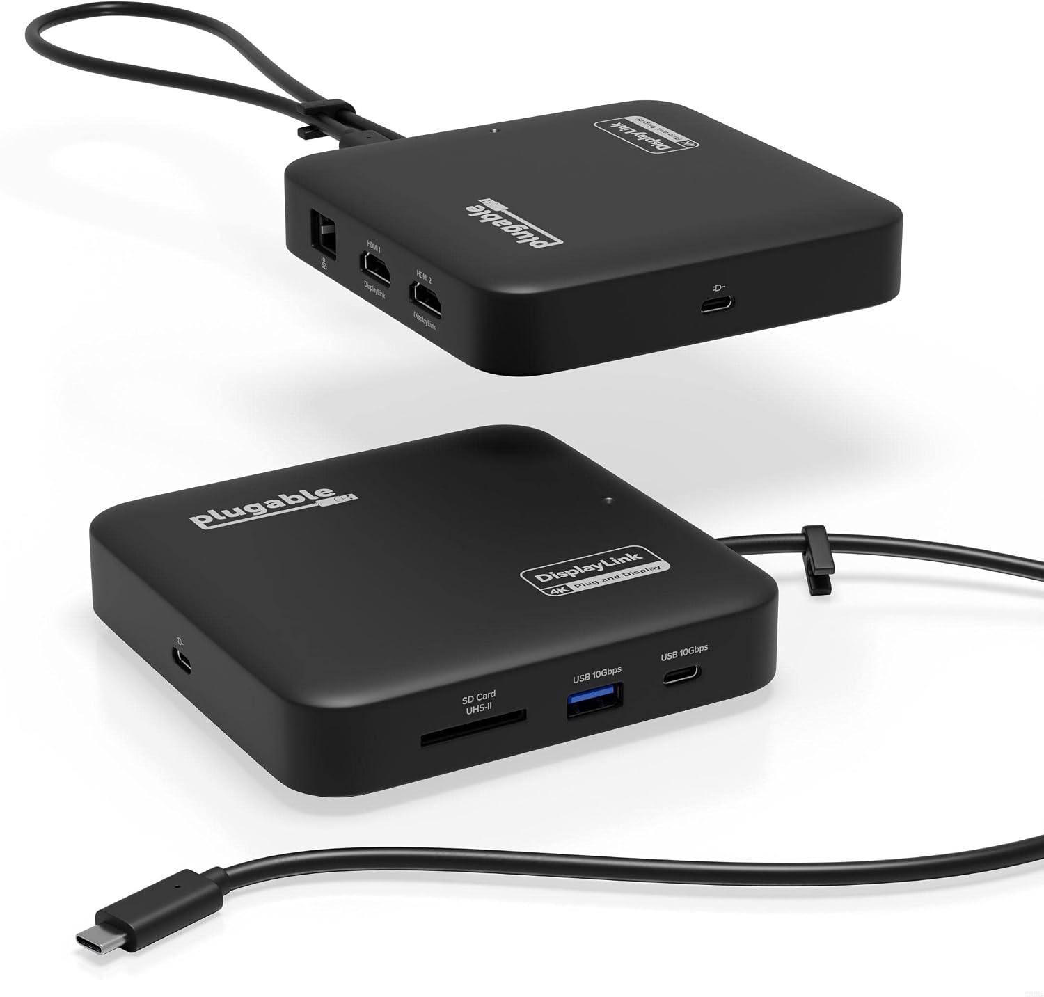 Plugable 7-in-1 USB-C DisplayLink Dock – Dual 4K ...