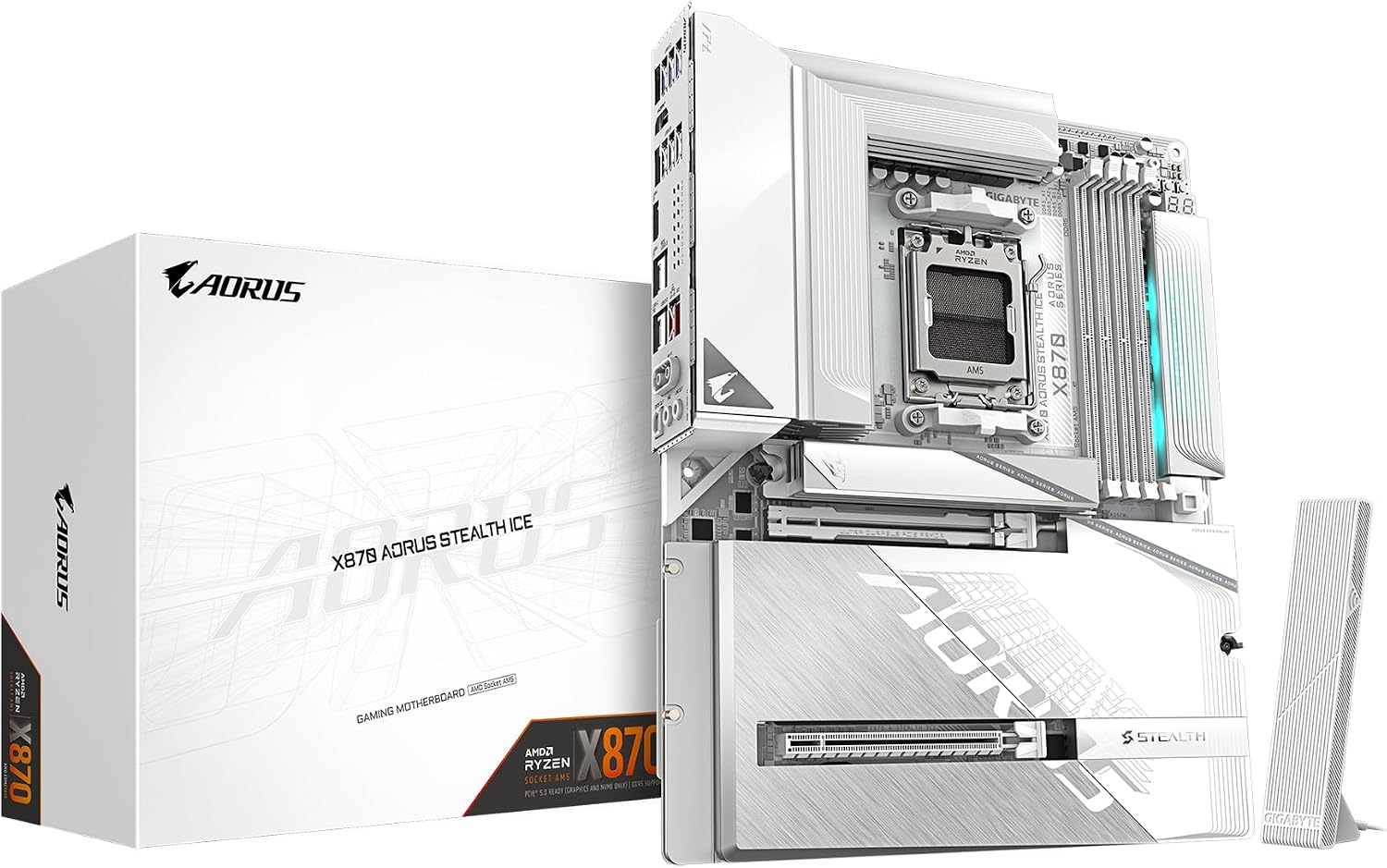 GIGABYTE X870 AORUS Stealth ICE Reverse-Connect ATX ...