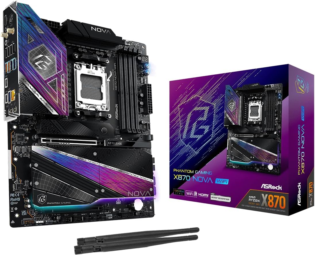 ASRock X870 Nova WiFi AM5 Flagship Motherboard | AMD ...