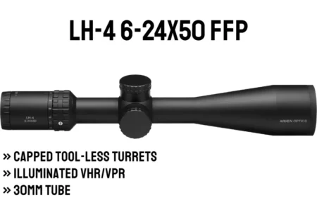LH-4 6-24x50 FFP | Capped Tool-less Turrets | Illum. VPR/VHR | 30mm Tube